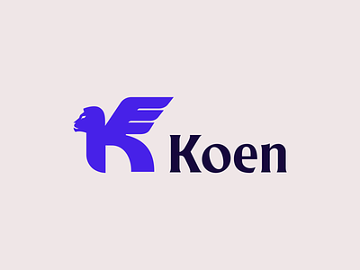 Koen Logo k letter lion logo logomaker monogram pictorial