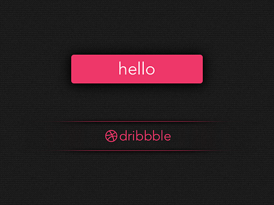 Hello dribbble - Button