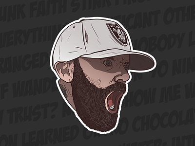 Fred artist fred durst iamhateart illustration limp bizkit person portrait stickers