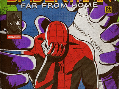 Peter comics cover far from home marvel movie mysterio night monkey retro ryan spider man spiderman