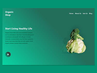 Organic Shop: Landing Page branding design home page landing page logo ui