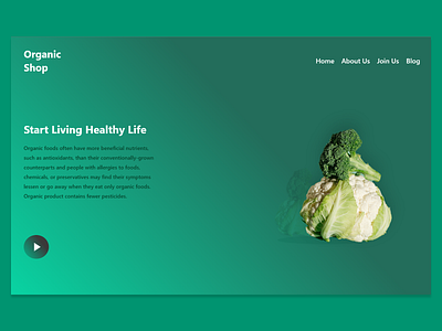 Organic Shop: Landing Page