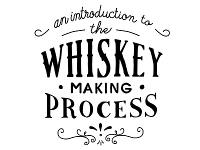 an intro to the whiskey making process branding hand lettering type typography