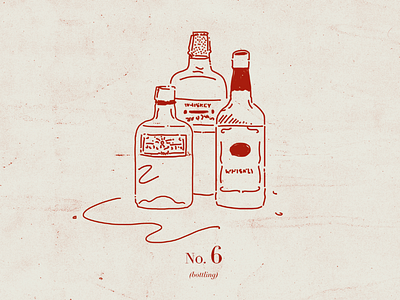No. 6 - bottling hand done illustration whiskey