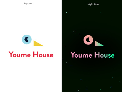 Youmehouse day/night logos branding logo