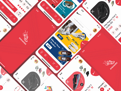 Xneakers app design dailyui shoe app design ui design user interface