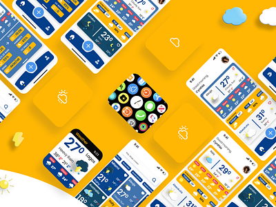Weather app design animation app design dailyui design ui ui design ui ux user interface weather app design
