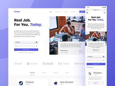 Megawe - Job Vacancy Web Design