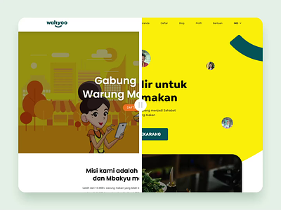 Wahyoo Group - Website Redesign brand company experience food icon illustration interface startup ui ux web design web developer website website concept