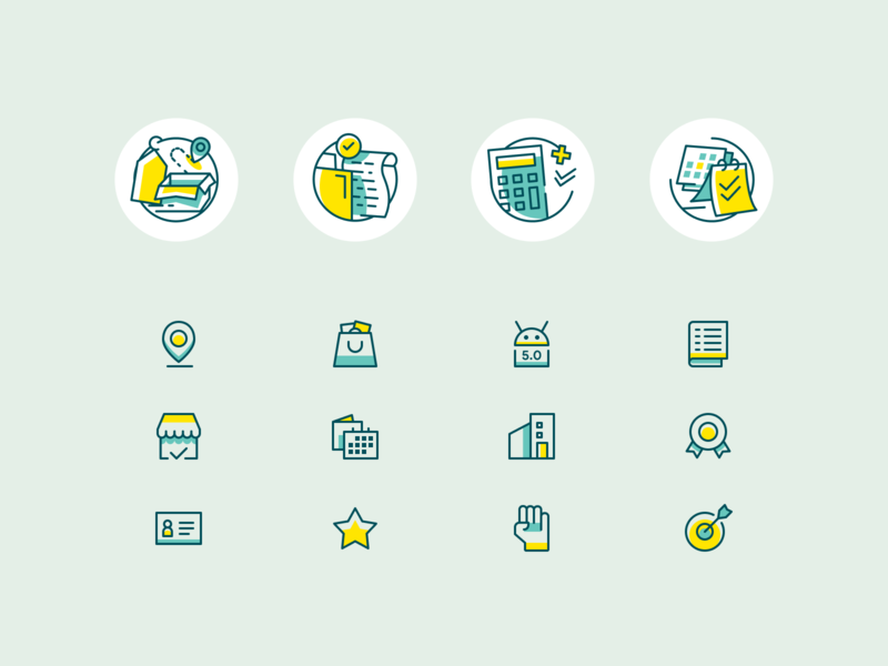 Icons for Wahyoo website app design flat icon icons illustration landing page ui ux web design website