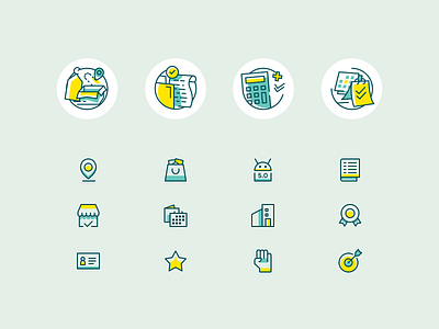 Icons for Wahyoo website app design flat icon icons illustration landing page ui ux web design website