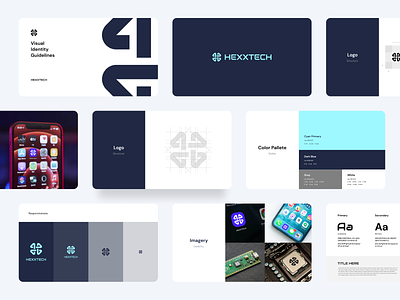 Hexxtech - Visual Identity Guidelines branding design guideline icon identity logo print product design visual