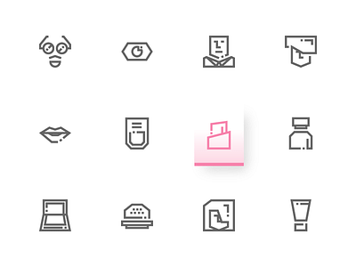 Facial Treatment Icon Set