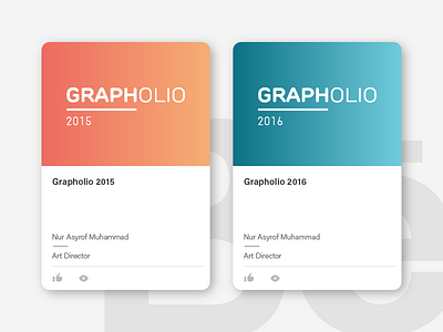 Grapholio 2015 & 2016 art director artwork badge behance identity portfolio profile resume ui