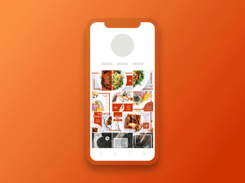 Wistful Feed Concept advertise food grid instagram layout motion photography post social media square ui ux