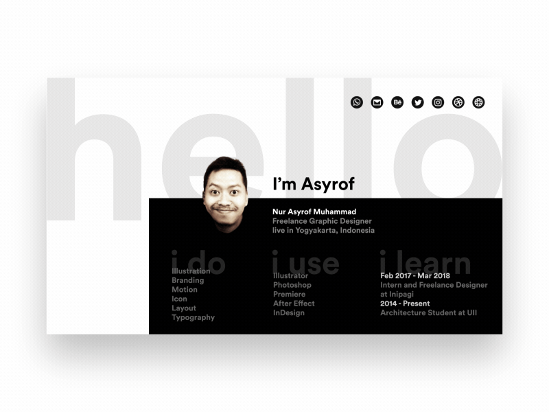 New Website, I think landing page motion personal portfolio profile ui ux website