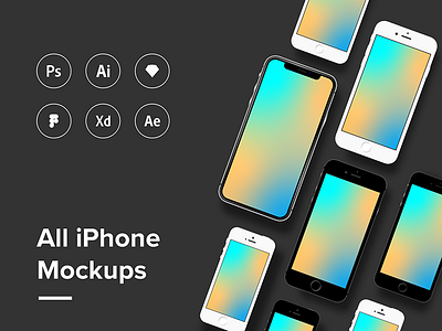 All Iphone Mockup by Nur Asyrof Muhammad on Dribbble