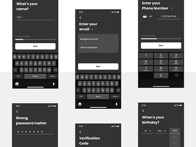 Signups app design design app fields onboarding signup signup page signupform signups steps texture ui ux