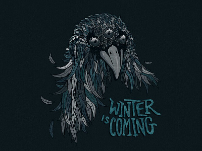 Winter is Coming crow got illustration