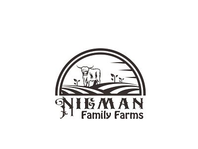 Nieman family farms graphic design illlustration logo