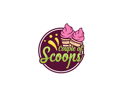 ice cream logo graphic design illustration logo