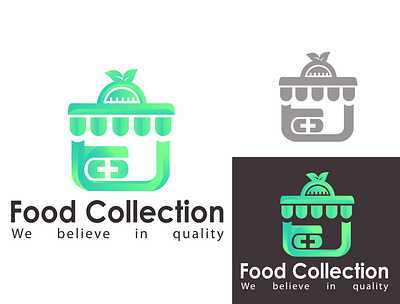 Online shop gradient logo branding graphic design logo