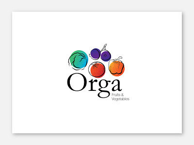 Orga Fruits & Vegetables Logo branding design illustration logo vector