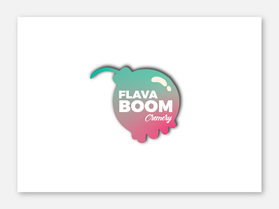 FLAVABOOM Cremery Logo branding design illustration logo vector