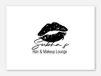 Subha's Hair & Makeup Lounge Logo branding design graphic design logo vector