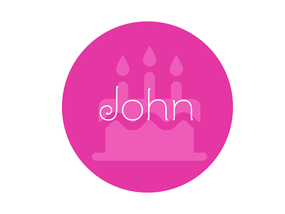 John Sticker birthday cake sticker