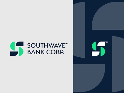 Southwave Bank Corp. bank logo branding design financial logo icon illustration letter s logo wordmark