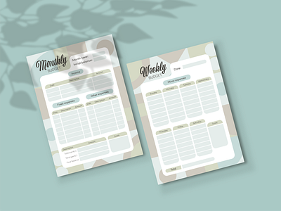 Monthly and weekly budget planner