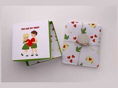 Gift wrapping for Valentine's Day