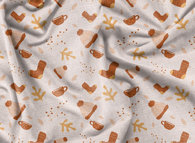 Autumn pattern & blanket & pillow design adobe illustrator art design hygge pattern vector