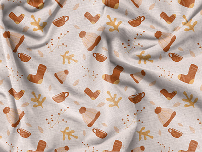 Autumn pattern & blanket & pillow design