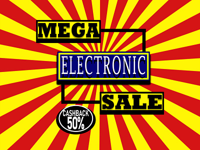 mega sale cashback 50% banner template promotion