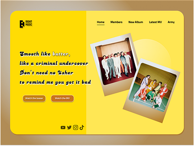 BTS 'Butter' Landing Page UI bts design graphic design ux website