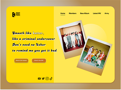 BTS 'Butter' Landing Page UI