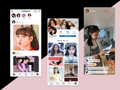 User profile - DailyUI #006 app blackpink daily ui daily ui 006 daily ui challenge design figma mobile app social media social profile ui user profile ux visual design