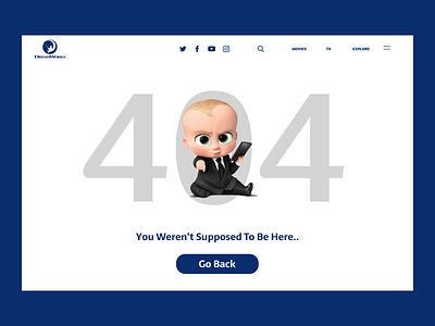 404 page - Daily UI #008 008 04 error page 404 404 page boss baby cute daily ui daily ui 008 design error page figma minimilist ui ux web design website