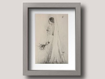 The Bride in Charcoal art charcoal drawing drawing hand drawn illustration