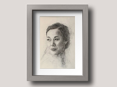 Bride Portrait in Charcoal art charcoal drawing drawing hand drawn illustration