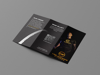 Life Advance Fitness Brochure Back-Cover athletic boxing branding brochure fitness graphic design tri fold