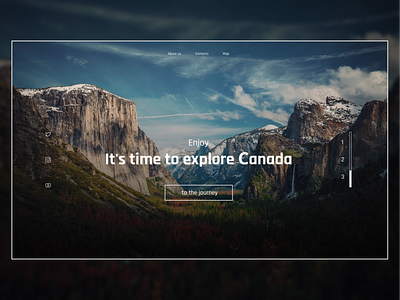 Explore canada design figma landing page nature web design