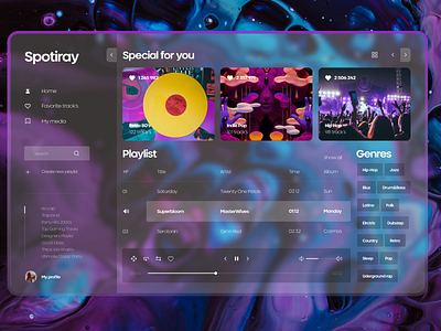 Music design ui ux web design