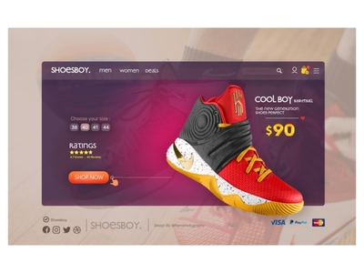 Ui design ( shoes ) by rami mourad1 on Dribbble