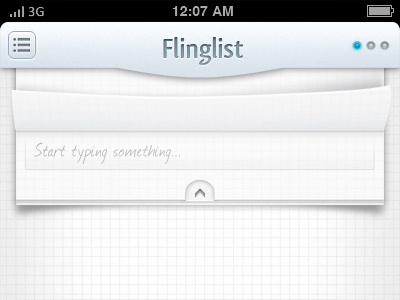 Fling Up to Add new - UI/UX concept of a secretive IOS app