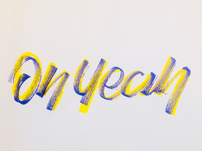 Oh Yeah crayola lettering type