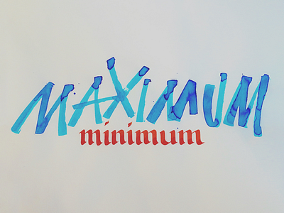 maximum minimum calligraphy hand lettering lettering ruling pen