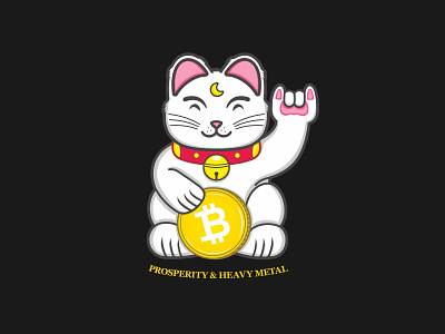 Prosperity & Heavy Metal cat cryptocurrency graphic design heavymetal illustration lucky manekineko vector